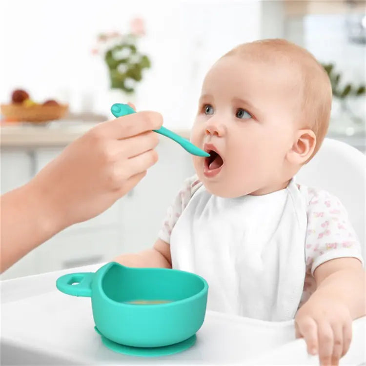 Food-Safe Silicone Baby Feeding Set (3-Piece)