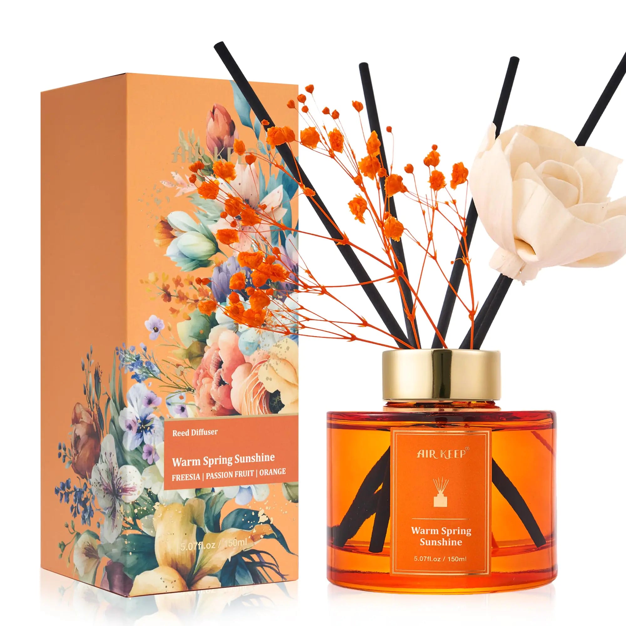 Airkeep Botanical Reed Diffuser Set - Freesia & Fruit Scents